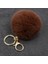 Kahve Stili 8Cm3.14 Inç Gerçek Tavşan Kürk Toplu Peluş Kürk Anahtarlık Pom Pom Anahtarlık Püskül Araba Çanta Anahtarlık Kolye (Yurt Dışından) 1