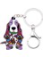 Kırmızı Stil Akrilik Karikatür Çiçekli Basset Hound Köpek Anahtarlık Halkası Anahtarlıklar Moda Hayvan Takı Kadınlar Kızlar Çanta Araba Anahtarları Şans (Yurt Dışından) 5