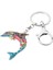Kırmızı Stil Kadınlar Için Deniz Hayvanı Mücevherleri Yunus Anahtarlık Yüzük Anahtarlık Çanta Cüzdan Araba Anahtar Tutucu (Yurt Dışından) 5