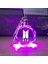 Bts Kpop Led Işıklı Renkli Kristal Anahtarlık Lazer Kazımalı Cam Anahtarlık Okul Çantası (Yurt Dışından) 5