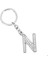 Gümüş Tarzı N Bling Kristal Taşlı Harf A-Z Alfabesi Isim Anahtarlık Anahtarlık (Yurt Dışından) 1