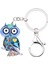 Mavi Stil Kadınlar Için Bilezik Alaşım Çiçekli Baykuş Kuş Anahtarlıklar Hayvan Anahtarlık Takı (Yurt Dışından) 1
