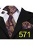 Çok Renkli Stil No.571 Boyutu Şık Tasarım Kravat Cebi Mendil Kol Düğmesi Seti - Erkekler Için 5Cm Kravat Seti (Yurt Dışından) 1