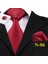 Çok Renkli Stil N-05 Erkekler Için Düğün Ve Iş Için Mavi Kırmızı Mor Ipek Kravat Seti (Yurt Dışından) 4