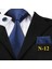 Çok Renkli Stil N-12 Erkekler Için Düğün Ve Iş Için Mavi Kırmızı Mor Ipek Kravat Seti (Yurt Dışından) 1