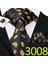Çok Renkli Stil No.3080 Beden Erkekler Için Tasarımcı Kravat Seti Ipek Kravat+ Mendil + Kol Düğmesi Seti Parti Iş Için (Yurt Dışından) 5