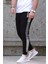 Paça Ribanalı Baskılı Jogger Erkek Eşofman Altı 1