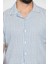 Slim Fit Çizgili Keten Erkek Gömlek 4