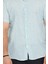 Slim Fit Çizgili Keten Erkek Gömlek 4
