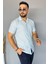Slim Fit Çizgili Keten Erkek Gömlek 2