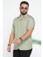 Slim Fit Çizgili Keten Gömlek 1