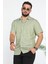 Slim Fit Çizgili Keten Gömlek 2