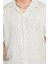 Slim Fit Çizgili Keten Gömlek 4