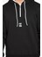 Erkek Kapüşonlu Yarım Fermuarlı Şardonlu Slim Fit Üç Iplik Sweatshirt 4