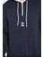 Erkek Kapüşonlu Yarım Fermuarlı Şardonlu Slim Fit Üç Iplik Sweatshirt 4