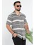 Slim Fit Desenli Keten Gömlek 2