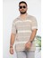 Slim Fit Desenli Keten Gömlek 2