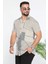 Slim Fit Desenli Viskon Erkek Gömlek 1