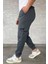 Erkek Kargo Cepli Paça Ribanalı Jogger Eşofman Altı 2