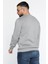 Bisiklet Yaka Kabartma Baskılı Üç Iplik Şardonlu Erkek Sweatshirt 3