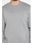 Bisiklet Yaka Kabartma Baskılı Üç Iplik Şardonlu Erkek Sweatshirt 4