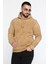 Kapüşonlu Kanguru Cepli Erkek Polar Sweatshirt 1