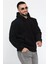 Kapüşonlu Kanguru Cepli Erkek Polar Sweatshirt 2