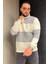 Polo Yaka Renk Garnili Üç Iplik Şardonlu Erkek Sweatshirt 1