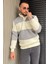 Polo Yaka Renk Garnili Üç Iplik Şardonlu Erkek Sweatshirt 2
