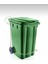 Yeşil Plastik Metal Pedallı Çöp Konteyneri 240 Litre Konteyner - Isıya Dayanıklı Malzeme - 1