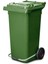 Plastik Metal Pedallı Çöp Konteyneri 120 Litre Konteyner - Isıya Dayanıklı Malzeme 1