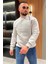 Bisiklet Yaka Nakışlı Üç Iplik Şardonlu Erkek Sweatshirt 1