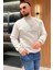 Bisiklet Yaka Nakışlı Üç Iplik Şardonlu Erkek Sweatshirt 2