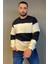 Bisiklet Yaka Renk Garnili Üç Iplik Şardonlu Erkek Sweatshirt 1