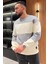 Bisiklet Yaka Renk Garnili Üç Iplik Şardonlu Erkek Sweatshirt 1