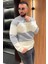 Bisiklet Yaka Renk Garnili Üç Iplik Şardonlu Erkek Sweatshirt 2