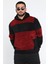 Erkek Kapüşonlu Renk Garnili Polar Sweatshirt 1