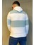 Erkek Kapüşonlu Renk Garnili Polar Sweatshirt 3