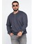 Erkek Polo Yaka Kendinden Desenli Sweatshirt 1