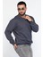 Erkek Polo Yaka Kendinden Desenli Sweatshirt 2