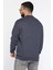 Erkek Polo Yaka Kendinden Desenli Sweatshirt 3