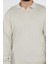 Erkek Polo Yaka Kendinden Desenli Sweatshirt 4