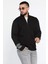 Erkek Dik Yaka Yarım Fermuarlı Şardonlu Üç Iplik Sweatshirt 2