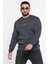 Erkek Yazı Baskılı Şardonlu Üç Iplik Sweatshirt 1