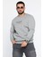 Erkek Yazı Baskılı Şardonlu Üç Iplik Sweatshirt 1