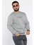 Erkek Yazı Baskılı Şardonlu Üç Iplik Sweatshirt 2