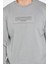 Erkek Yazı Baskılı Şardonlu Üç Iplik Sweatshirt 4