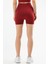 Bordo Slim Fit Yüksek Bel Toparlayıcı Seamless Kadın Tayt SSE0001 4