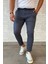 Bel Lastikli Kendinden Desenli Gabardin Pantolon P-00012264 1