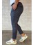 Bel Lastikli Kendinden Desenli Gabardin Pantolon P-00012264 2